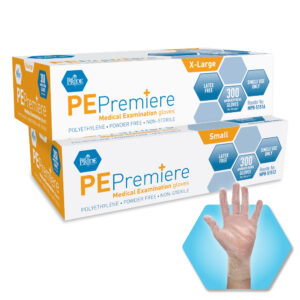 دستکش پلی اتیلن  پریمیر بدون پودر - غیر استریل MED PRIDE مناسب برای معاینات پزشکی